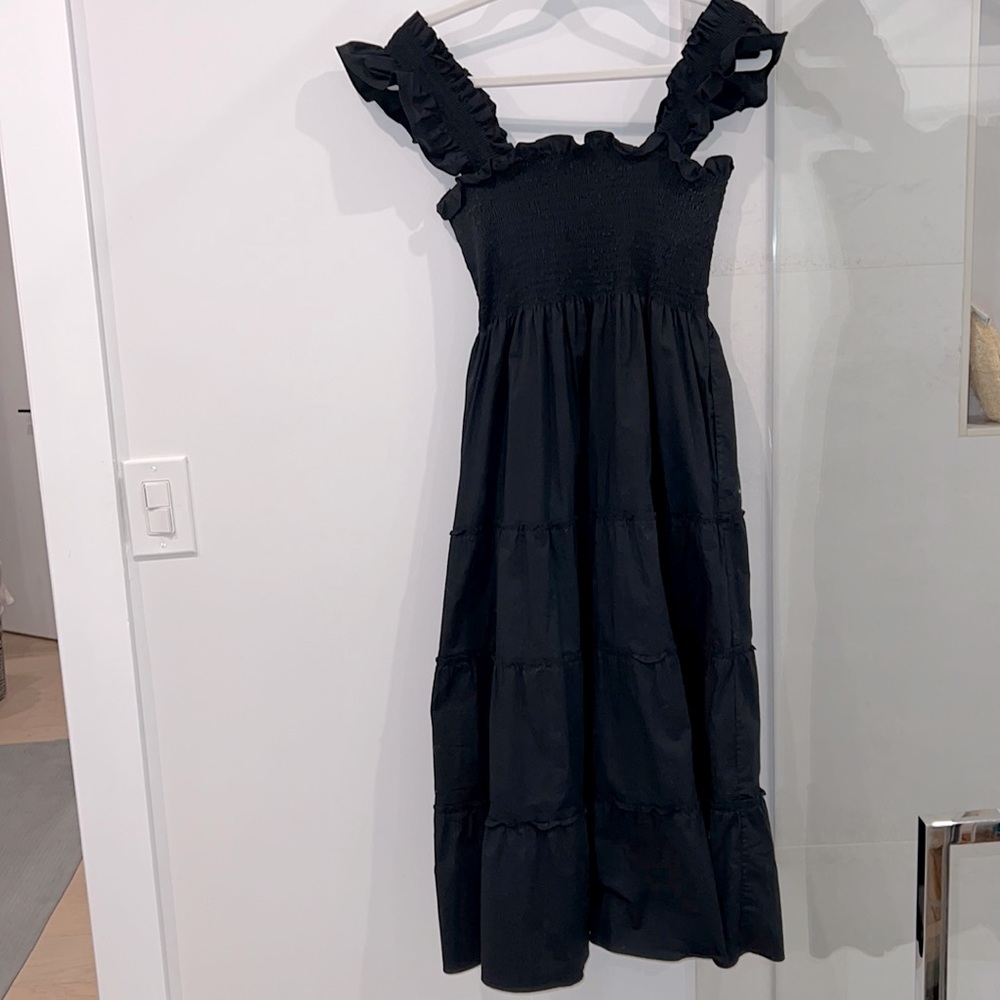 Hill House Black Ruffle Dress